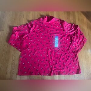 Laura Scott Red Scottish Terrier Mock Turtleneck, Size 3X, NWT